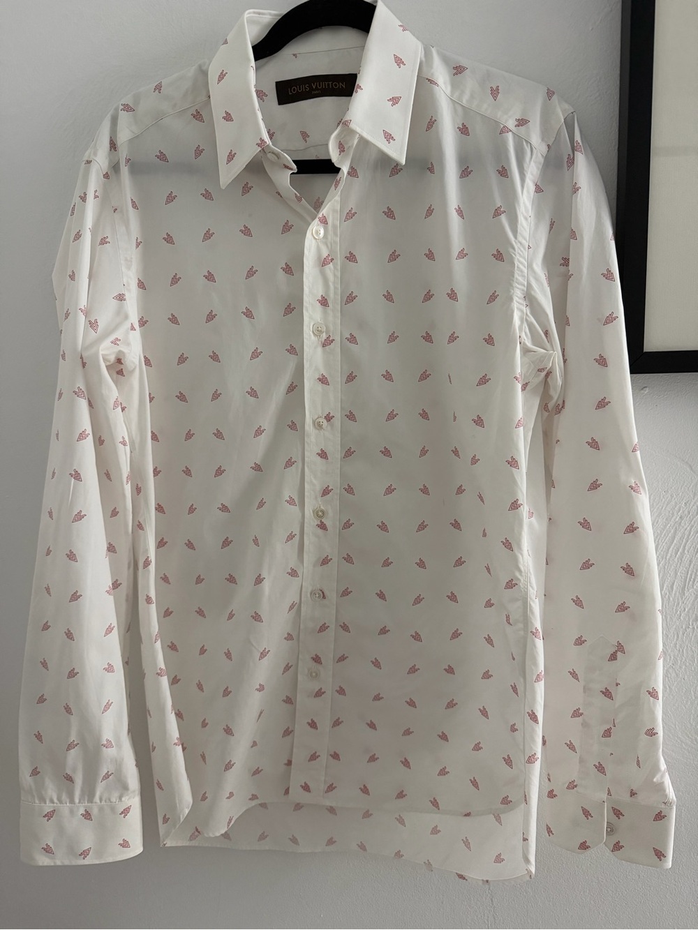 Louis Vuitton Men’s Printed Long Sleeve Shirt Size M Made in France